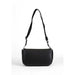 Black leather shoulder bag with adjustable strap from Tommy Hilfiger Women Bag