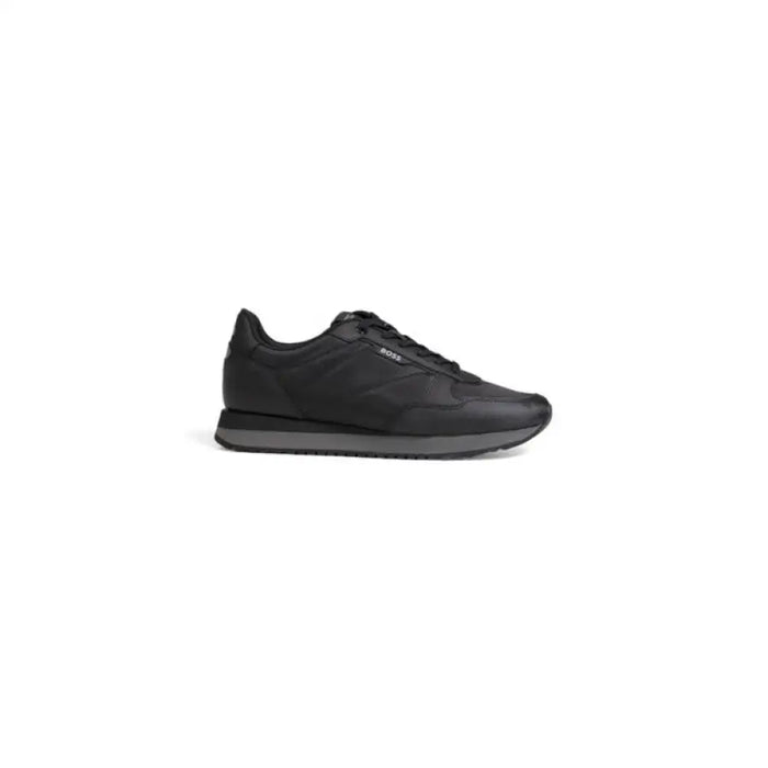 Black leather minimalist sneaker from Boss - Boss Men Sneakers collection