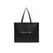 Black leather tote bag featuring Calvin Klein Jeans branding in Calvin Klein Women Bag