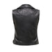 Black leather women jacket back view - urban style clothing showcase