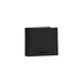 Calvin Klein men’s black leather wallet with embossed pattern and visible brand name