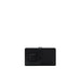 Desigual Women’s Black Leather Wallet with Square Logo and Strap Closure