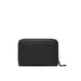 Calvin Klein black leather zip-around wallet with front pocket for women