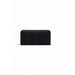 Black leather zip-around wallet or clutch purse by Desigual for women