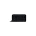 Black leather zip-around wallet with textured detailing by Desigual for women