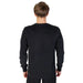 Emporio Armani Men Sweatshirt Black Long-Sleeved Crewneck Sweater Worn by Person Viewed from Behind