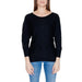 Black long-sleeved Guess sweater with scoop neckline – Guess Women Knitwear Collection