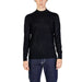 Black mock turtleneck sweater with long sleeves from Gianni Lupo Men Knitwear