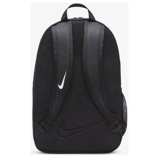 Black Nike backpack featuring white swoosh logo, part of Nike Men Bag collection