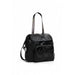 Black nylon shoulder bag with compartments and flap closure from Desigual Women Bag