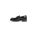 Calvin Klein Women’s Moccassin in black patent leather with a chunky sole and low heel