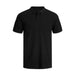 Jack & Jones black polo shirt with white logo - summer product composition