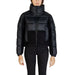 Black puffy cropped winter jacket with high collar and zip front from Columbia Women Jacket