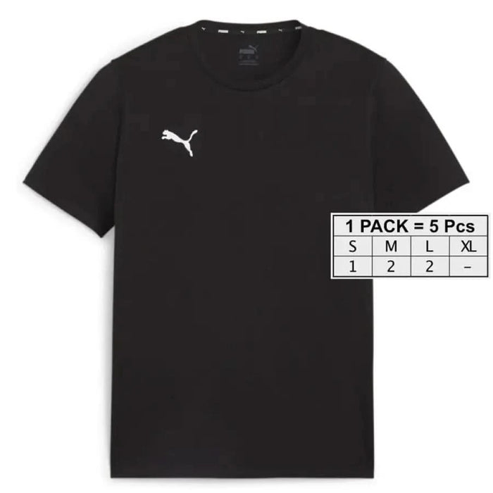 Black Puma t-shirt featuring a white logo on the chest from Puma Men T-Shirt collection