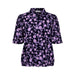 Black and purple floral blouse for urban city style - Jacqueline De Yong Women Shirt