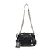 Black quilted Liu Jo women’s handbag with gold chain straps and metal studs