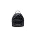 Black quilted leather backpack featuring Love Moschino logo on front pocket