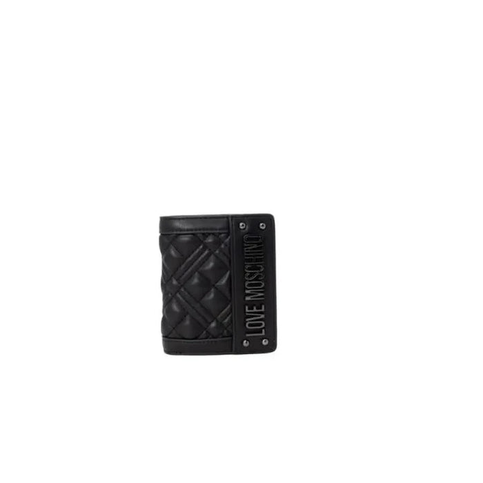 Love Moschino Black Quilted Leather Wallet with ’LOVE MOSCHINO’ Branding