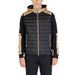 Black quilted vest with gold and beige accents and hood from Alviero Martini Prima Classe