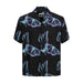 Jack & Jones Men Shirt - Black Shirt with Blue Butterflies Design