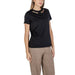 Black short-sleeved Alviero Martini Prima Classe T-shirt with metal hardware neckline