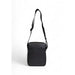 Black rectangular shoulder bag with single strap by Calvin Klein for men