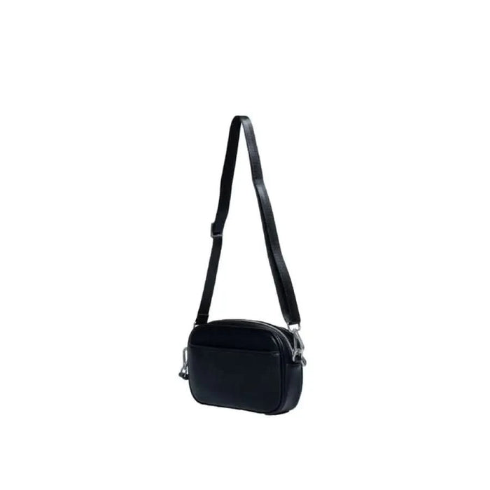 Black shoulder bag with zipper and adjustable strap from Guess Men Bag collection