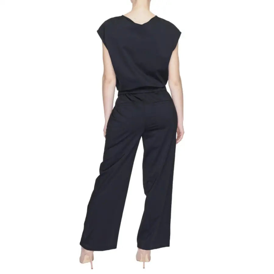 Black sleeveless jumpsuit with wide-leg pants from Street One - Women Jumpsuit