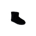 Black suede Ugg women ankle boot with textured side panel