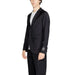 Black suit jacket over light gray t-shirt from Armani Exchange Men Blazer