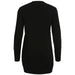 Vila Clothes black sweater dress with long sleeves, V neckline, and scooped back. Urban style