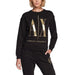 Black sweatshirt with gold ’AX’ Armani Exchange logo - Women’s collection