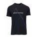 Black T-shirt featuring Armani Exchange logo and text from the Armani Exchange Men T-Shirt collection