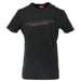 Black Diesel Men T-Shirt with Diesel Industry Denim Division printed on the front