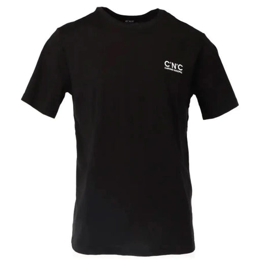 Black T-shirt with small CNC logo on chest - Cnc Costume National Men T-Shirt