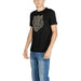 Black shirt featuring a stylized tiger face design, part of the Antony Morato Men T-Shirt collection