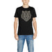 Antony Morato Men T-Shirt featuring a black design with a white stylized tiger face on the front