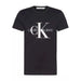 Black t-shirt with white Calvin Klein Jeans logo - Calvin Klein Jeans Men T-Shirt