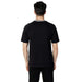 Fila Men T-Shirt - Black with White Collar Trim, Back View