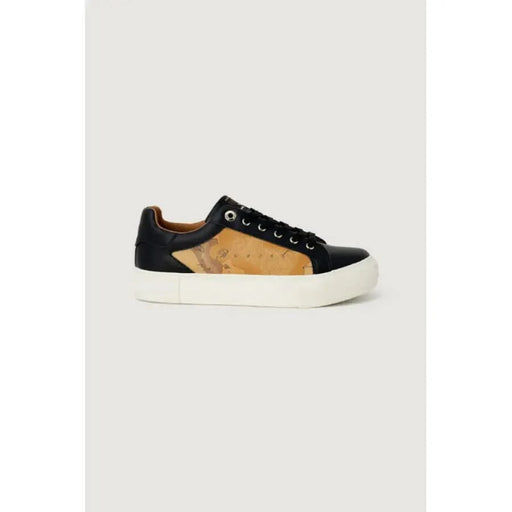 Alviero Martini Prima Classe black and tan sneaker with cork detail