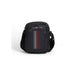 Black Tommy Hilfiger crossbody bag featuring vertical striped logo design