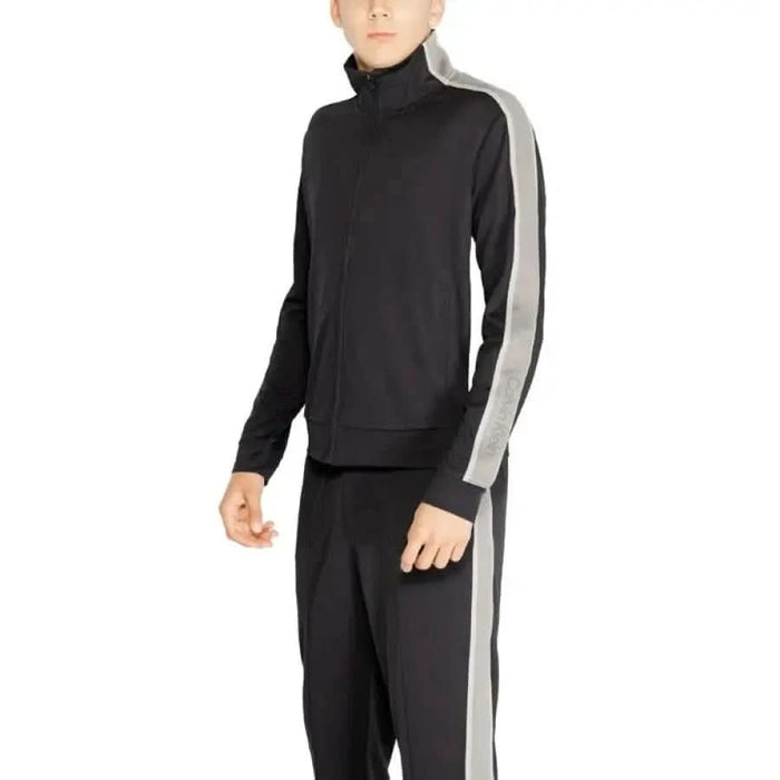 Black turtleneck sweater with gray stripe for Calvin Klein Sport Men’s Sweatshirts