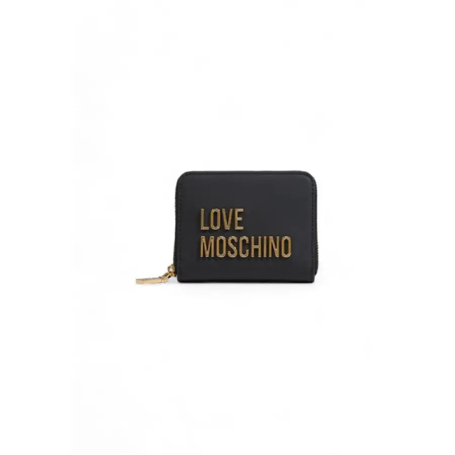 Black wallet with gold ’LOVE MOSCHINO’ letters from Love Moschino Women’s Wallet collection