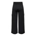 Jacqueline De Yong Women Trousers - Black wide-leg cargo pants with side pockets and high waistband