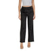 Black wide-leg dress pants with button details at the waist by Street One Women Trousers