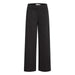 Ichi - Ichi Women Trousers: Black wide-leg trousers with a flat waistband