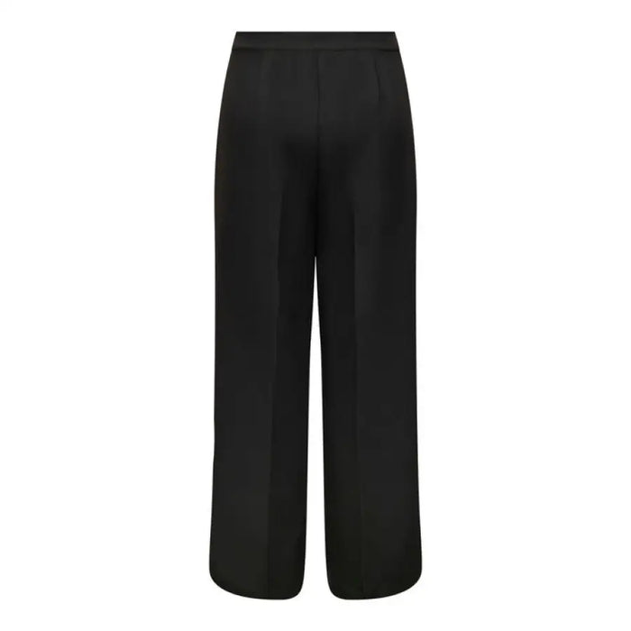 Black wide-leg trousers with elastic waistband from Jacqueline De Yong Women Trousers