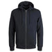 Black zip-up hooded sweatshirt with drawstrings from Jack & Jones Men Sweatshirts