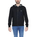 Black zip-up hoodie with Emporio Armani logo on chest - Emporio Armani Men Sweatshirts