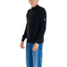 Black zip-up sweater with logo on sleeve from Calvin Klein Jeans Men Knitwear